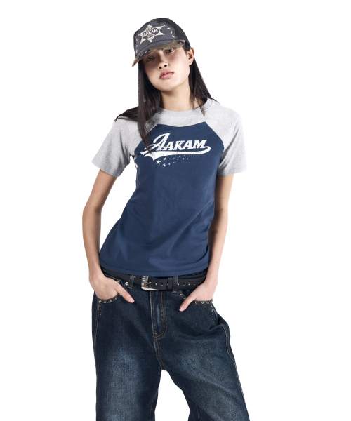 AAKAM(アーカム)の「Authentic Raglan Half Top (Navy)(Tシャツ/カットソー・レディース・その他・1/3/2)」の3枚目の写真