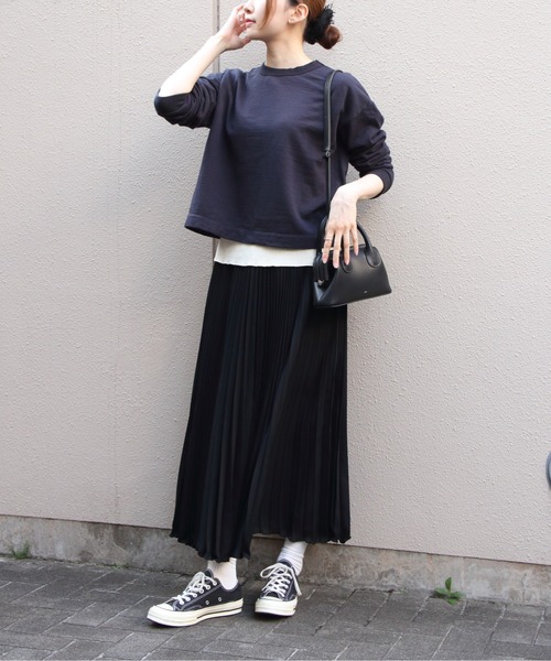 MEYAME（メヤメ）の「MEYAME/メヤメ　ライトソフトショートスウェット　LIGHT SOFT SHORT SWEAT　MEY-2506（スウェット・レディース・オフホワイト/チャコールグレー・FREE）」の10枚目の写真