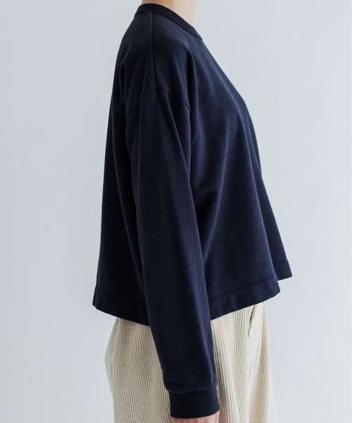 MEYAME（メヤメ）の「MEYAME/メヤメ　ライトソフトショートスウェット　LIGHT SOFT SHORT SWEAT　MEY-2506（スウェット・レディース・オフホワイト/チャコールグレー・FREE）」の13枚目の写真