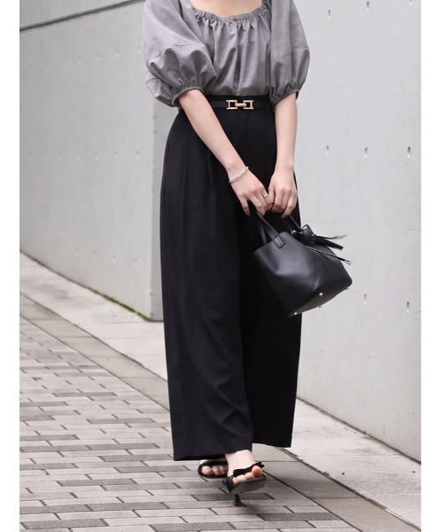 fifth（フィフス）の「【narumiセレクト】リラクシータックワイドパンツ（その他パンツ・レディース・ブラック/ブルー系その他5・M/XS）」の4枚目の写真