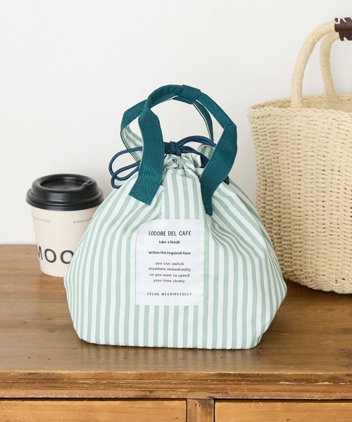 BONLECILL Marche(ボンルシールマルシェ)の「【BONLECILL Marche】《保冷/保温》アソート柄保冷巾着ランチバッグ(トートバッグ・レディース・ベージュ/ブラック/グリーン系その他/レッド系その他/ブルー系1・FREE)」の21枚目の写真