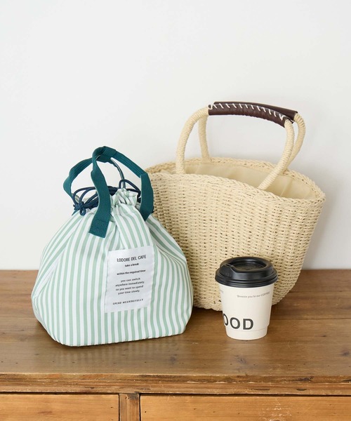 BONLECILL Marche(ボンルシールマルシェ)の「【BONLECILL Marche】《保冷/保温》アソート柄保冷巾着ランチバッグ(トートバッグ・レディース・ベージュ/ブラック/グリーン系その他/レッド系その他/ブルー系1・FREE)」の22枚目の写真