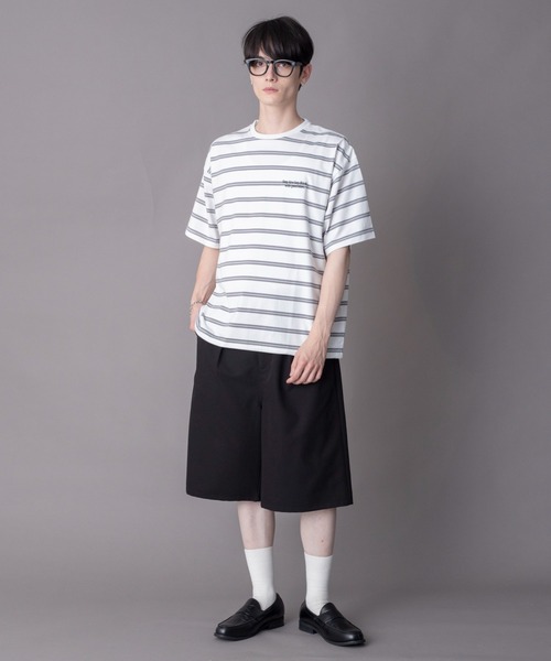 BROWNY(ブラウニー)の「BROWNY/【26年春夏新作】接触冷感マルチボーダーT(Tシャツ/カットソー・メンズ・ブラック/ホワイト・LARGE/MEDIUM)」の17枚目の写真