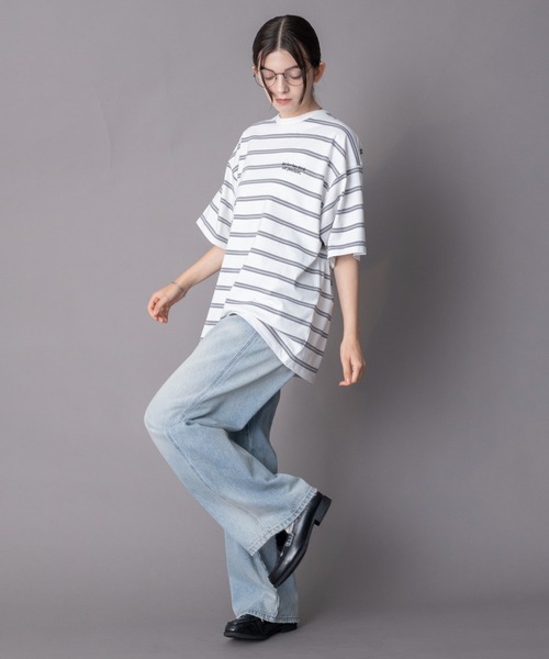 BROWNY(ブラウニー)の「BROWNY/【26年春夏新作】接触冷感マルチボーダーT(Tシャツ/カットソー・メンズ・ブラック/ホワイト・LARGE/MEDIUM)」の18枚目の写真
