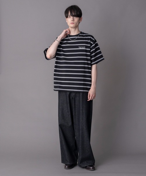 BROWNY(ブラウニー)の「BROWNY/【26年春夏新作】接触冷感マルチボーダーT(Tシャツ/カットソー・メンズ・ブラック/ホワイト・LARGE/MEDIUM)」の19枚目の写真