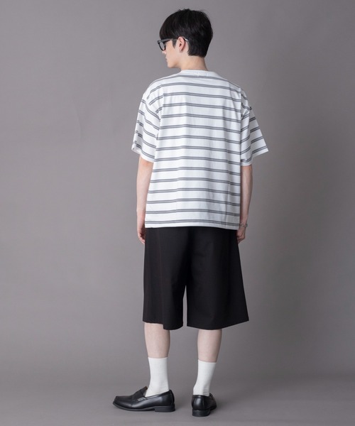 BROWNY(ブラウニー)の「BROWNY/【26年春夏新作】接触冷感マルチボーダーT(Tシャツ/カットソー・メンズ・ブラック/ホワイト・LARGE/MEDIUM)」の9枚目の写真