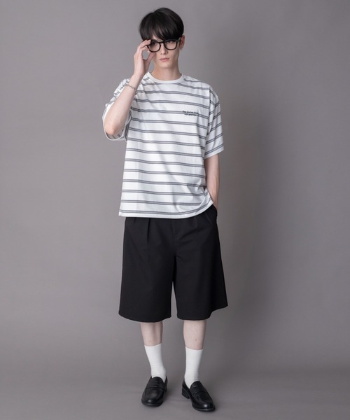 BROWNY(ブラウニー)の「BROWNY/【26年春夏新作】接触冷感マルチボーダーT(Tシャツ/カットソー・メンズ・ブラック/ホワイト・LARGE/MEDIUM)」の10枚目の写真