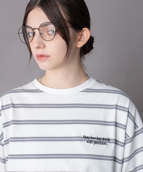 BROWNY(ブラウニー)の「BROWNY/【26年春夏新作】接触冷感マルチボーダーT(Tシャツ/カットソー・メンズ・ブラック/ホワイト・LARGE/MEDIUM)」の3枚目の写真