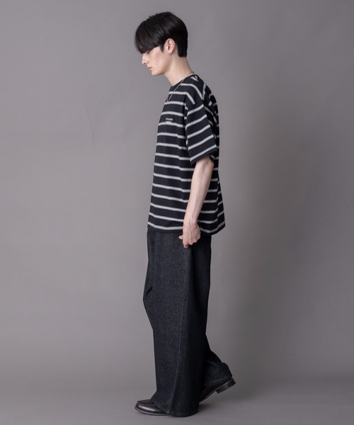 BROWNY(ブラウニー)の「BROWNY/【26年春夏新作】接触冷感マルチボーダーT(Tシャツ/カットソー・メンズ・ブラック/ホワイト・LARGE/MEDIUM)」の22枚目の写真