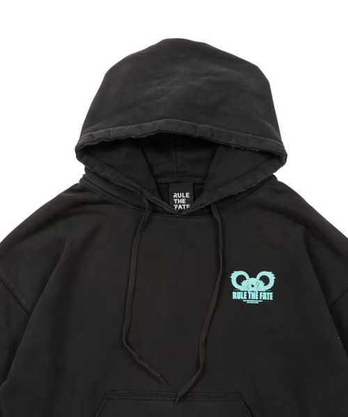RULE THE FATE(ルールザフェイト)の「RTF MOUSE DAMAGE HOODIE/マウスダメージスウェットフーディー(スウェット・メンズ・ベージュ/ブラック・2/1)」の4枚目の写真