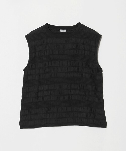 A DAY IN THE LIFE UNITED ARROWS(アデイインザライフユナイテッドアローズ)の「シャーリング ノースリーブプルオーバー <A DAY IN THE LIFE>(シャツ/ブラウス・レディース・ホワイト/ブラック/レッド・FREE)」の2枚目の写真