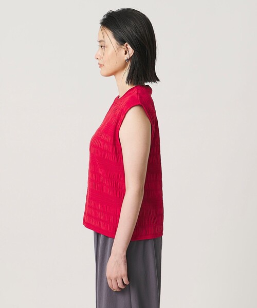 A DAY IN THE LIFE UNITED ARROWS(アデイインザライフユナイテッドアローズ)の「シャーリング ノースリーブプルオーバー <A DAY IN THE LIFE>(シャツ/ブラウス・レディース・ホワイト/ブラック/レッド・FREE)」の7枚目の写真