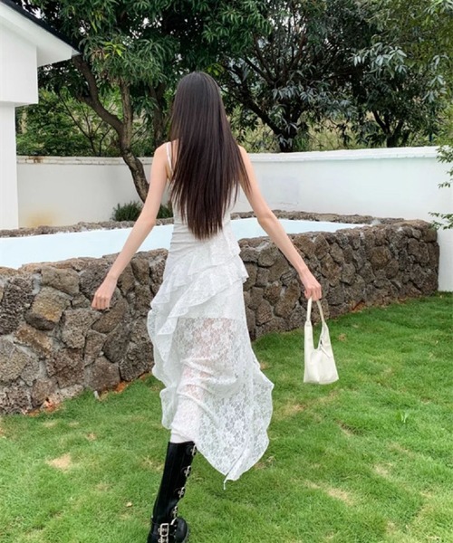 HALEY PESCA(ヘーリーペスカ)の「HALEY PESCA/レースティアード アシンメトリーキャミワンピース(ワンピース・レディース・ホワイト・MEDIUM/SMALL)」の16枚目の写真