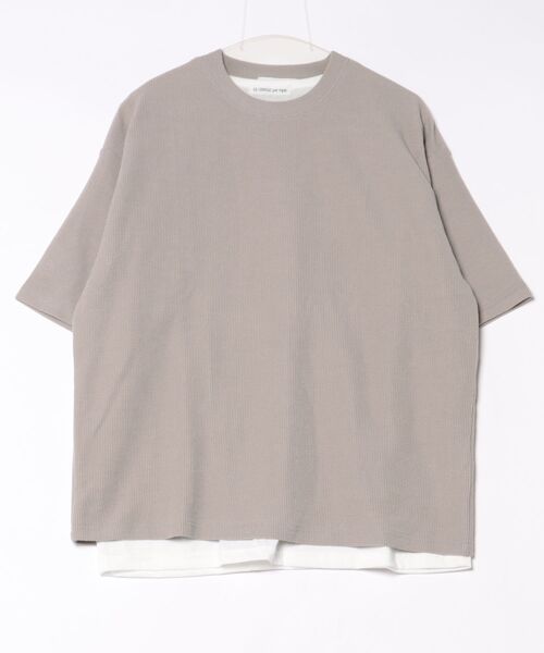 le cercle ADAM ET ROPE'（ルセルクルアダムエロペ）の「アンサンブルプルオーバー（Tシャツ/カットソー・メンズ・ライトグレー/チャコールグレー・L/LL/M）」の2枚目の写真