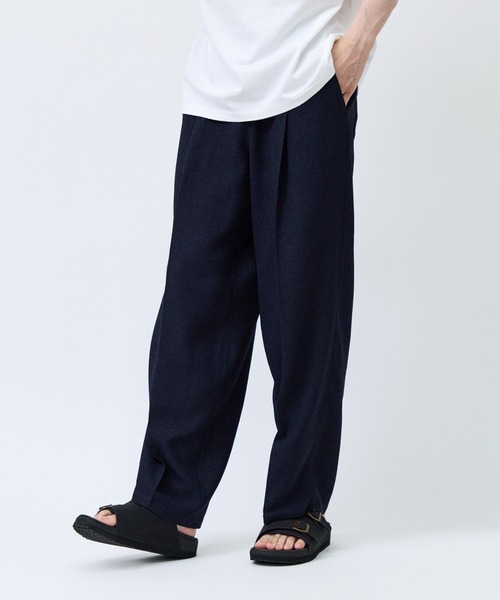 le cercle ADAM ET ROPE'(ルセルクルアダムエロペ)の「サマーツイードイージーワイドパンツ/セットアップ対応(その他パンツ・メンズ・ネイビー/ブラック・M/L/LL)」の9枚目の写真