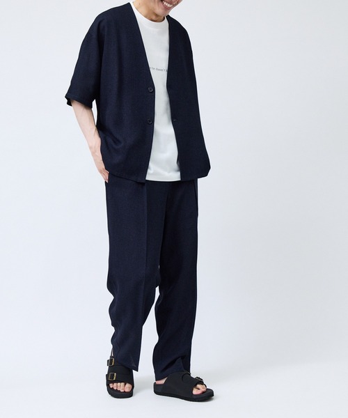 le cercle ADAM ET ROPE'(ルセルクルアダムエロペ)の「サマーツイードイージーワイドパンツ/セットアップ対応(その他パンツ・メンズ・ネイビー/ブラック・M/L/LL)」の18枚目の写真