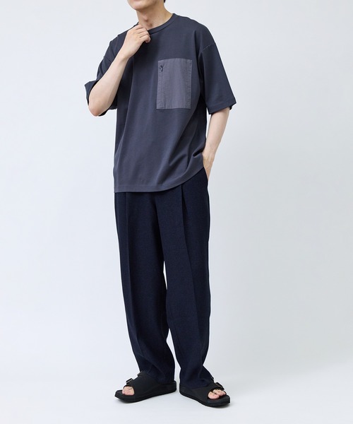 le cercle ADAM ET ROPE'(ルセルクルアダムエロペ)の「サマーツイードイージーワイドパンツ/セットアップ対応(その他パンツ・メンズ・ネイビー/ブラック・M/L/LL)」の19枚目の写真