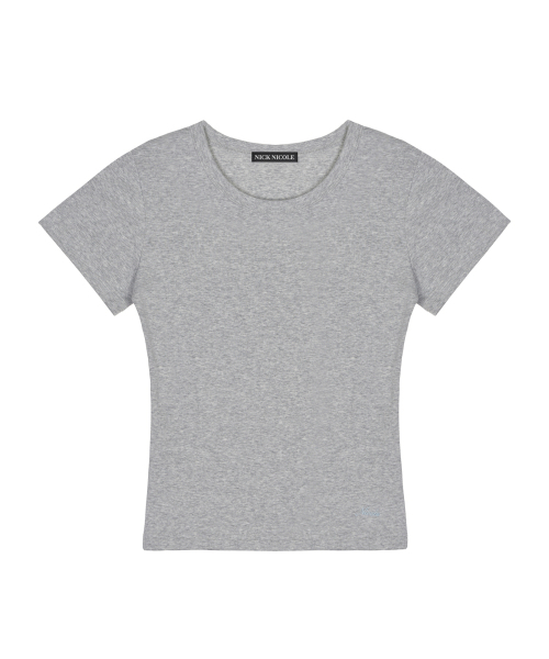 NICK&NICOLE(ニックアンドニコール)の「ESSENTIAL SLIM HALF TOP_GRAY(Tシャツ/カットソー・レディース・その他・FREE)」の1枚目の写真