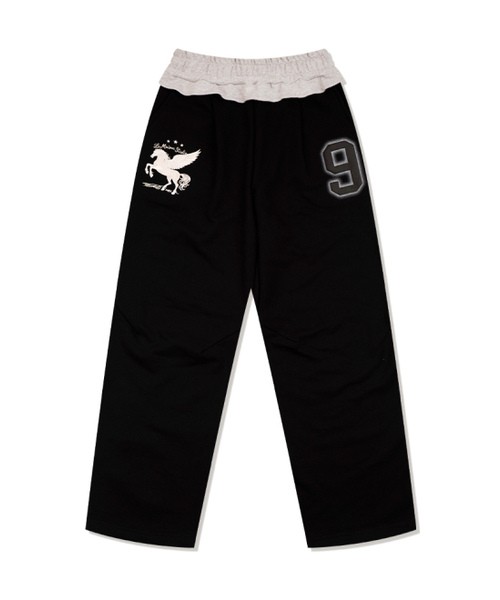FABULOUS ARCHIVE（ファビュラスアーカイブ）の「NINE CURVED SWEAT PANTS BLACK(FCG1PT734W)（スウェットパンツ・レディース・ブラック・SMALL）」の6枚目の写真