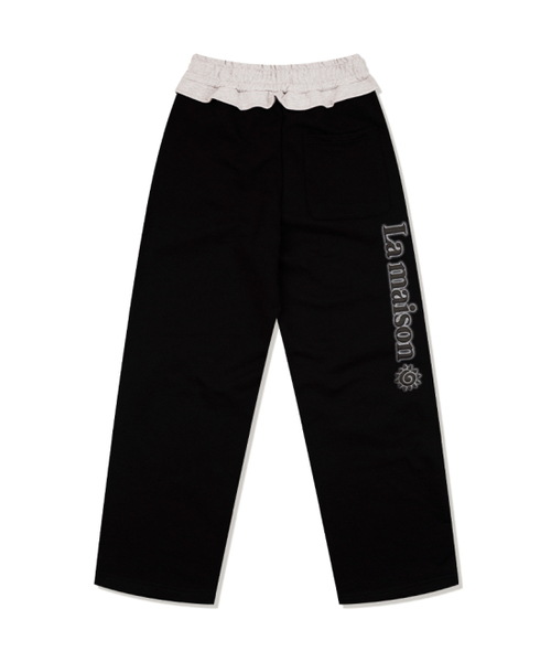 FABULOUS ARCHIVE（ファビュラスアーカイブ）の「NINE CURVED SWEAT PANTS BLACK(FCG1PT734W)（スウェットパンツ・レディース・ブラック・SMALL）」の7枚目の写真