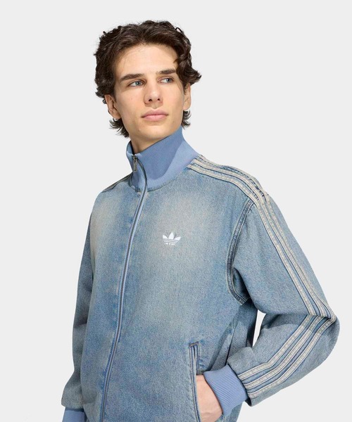 adidas(アディダス)の「ファイヤーバード アディカラー デニム トラックトップ / ジャージ / アディダスオリジナルス adidas Originals(デニムジャケット・メンズ・ブルー・3XL/X-LARGE/X-SMALL/LARGE/MEDIUM/SMALL/XX-LARGE)」の4枚目の写真