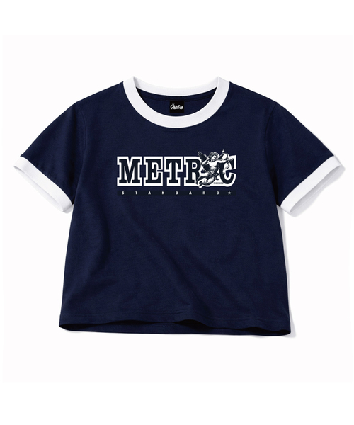 CRYBABYCLUB（クライベイビークラブ）の「メトリックリングクロップ半袖Tシャツ（Tシャツ/カットソー・レディース・ホワイト/クリーム/バーガンディー/ネイビー・FREE）」の3枚目の写真