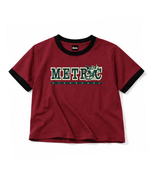 CRYBABYCLUB（クライベイビークラブ）の「メトリックリングクロップ半袖Tシャツ（Tシャツ/カットソー・レディース・ホワイト/クリーム/バーガンディー/ネイビー・FREE）」の4枚目の写真