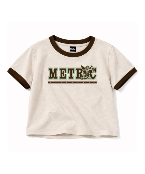 CRYBABYCLUB（クライベイビークラブ）の「メトリックリングクロップ半袖Tシャツ（Tシャツ/カットソー・レディース・ホワイト/クリーム/バーガンディー/ネイビー・FREE）」の2枚目の写真