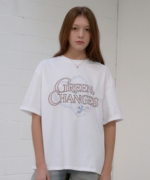 Graphic Text Digital Print Short Sleeve Tee (white)
