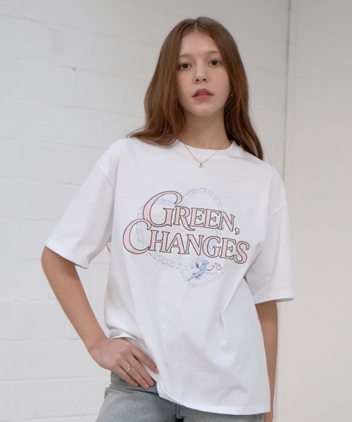 VLETI（ブレッティ）の「Graphic Text Digital Print Short Sleeve Tee (white)（Tシャツ/カットソー・レディース・ホワイト・FREE）」の2枚目の写真