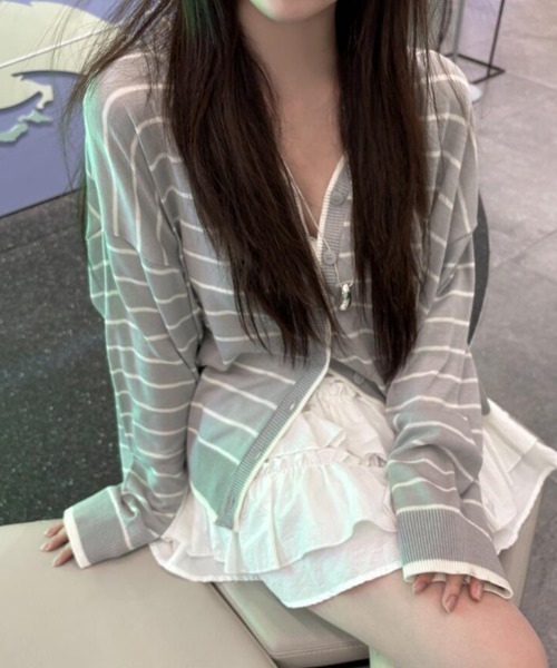 semplice(センプリチェ)の「ガーディアン(カーディガン/ボレロ・レディース・グレー/ベージュ・F)」の4枚目の写真