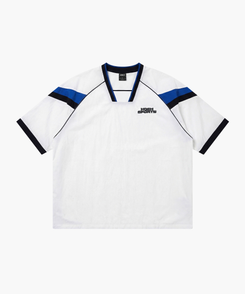 HDEX(エイチデックス)の「スポーティーカラーブロックハーフジャージショートスリーブ (ホワイト)(Tシャツ/カットソー・メンズ・ホワイト・2XL/MEDIUM/LARGE/X-LARGE)」の2枚目の写真