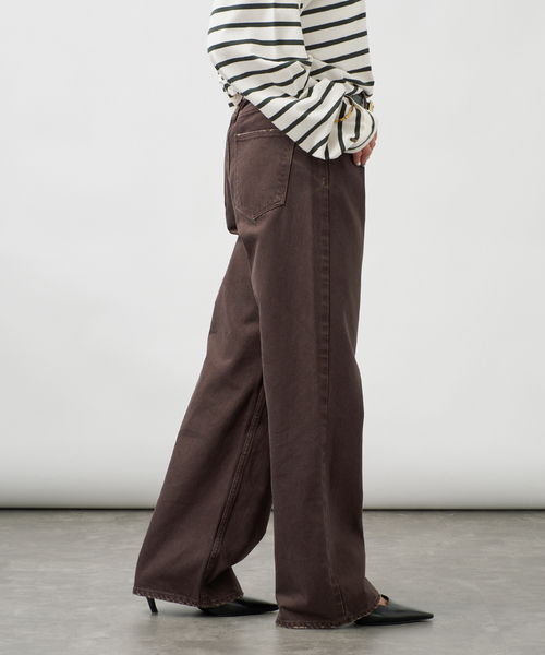 upperhights（アッパーハイツ）の「upper hights アッパーハイツ The Niece Mid-Rise 103323002（デニムパンツ・レディース・ホワイト/ブラウン・26/22/23/24/25）」の9枚目の写真