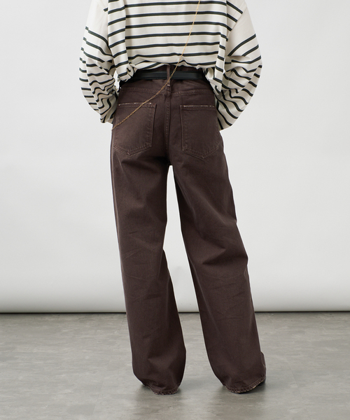 upperhights（アッパーハイツ）の「upper hights アッパーハイツ The Niece Mid-Rise 103323002（デニムパンツ・レディース・ホワイト/ブラウン・26/22/23/24/25）」の10枚目の写真