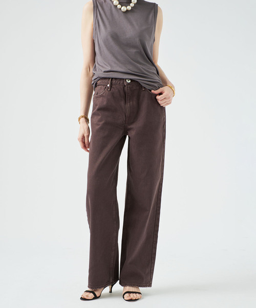 upperhights（アッパーハイツ）の「upper hights アッパーハイツ The Niece Mid-Rise 103323002（デニムパンツ・レディース・ホワイト/ブラウン・26/22/23/24/25）」の11枚目の写真