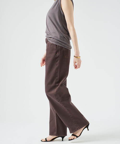 upperhights（アッパーハイツ）の「upper hights アッパーハイツ The Niece Mid-Rise 103323002（デニムパンツ・レディース・ホワイト/ブラウン・26/22/23/24/25）」の12枚目の写真