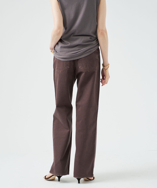 upperhights（アッパーハイツ）の「upper hights アッパーハイツ The Niece Mid-Rise 103323002（デニムパンツ・レディース・ホワイト/ブラウン・26/22/23/24/25）」の13枚目の写真