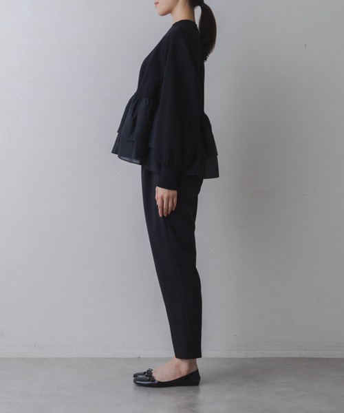 Sono（ソーノ）の「【SONO/ソーノ】[French Terry]  エアリーフローラルフリルプルオーバー（Tシャツ/カットソー・レディース・ブラック/グレー/ホワイト・F）」の21枚目の写真