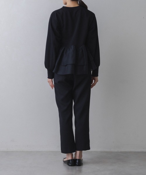 Sono（ソーノ）の「【SONO/ソーノ】[French Terry]  エアリーフローラルフリルプルオーバー（Tシャツ/カットソー・レディース・ブラック/グレー/ホワイト・F）」の22枚目の写真