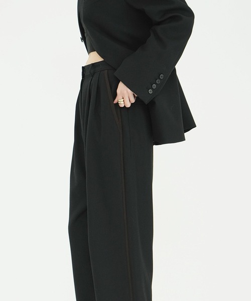CLANE(クラネ)の「HERRINGBONE LINE PANTS(その他パンツ・レディース・ブラック・1/2/0)」の11枚目の写真