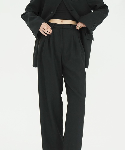 CLANE(クラネ)の「HERRINGBONE LINE PANTS(その他パンツ・レディース・ブラック・1/2/0)」の10枚目の写真