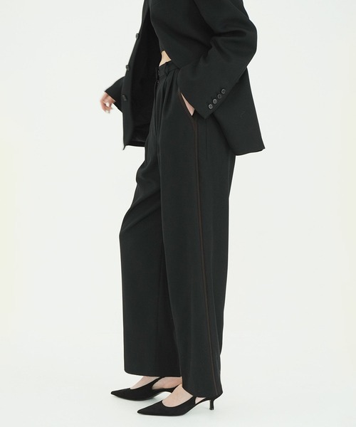 CLANE(クラネ)の「HERRINGBONE LINE PANTS(その他パンツ・レディース・ブラック・1/2/0)」の15枚目の写真