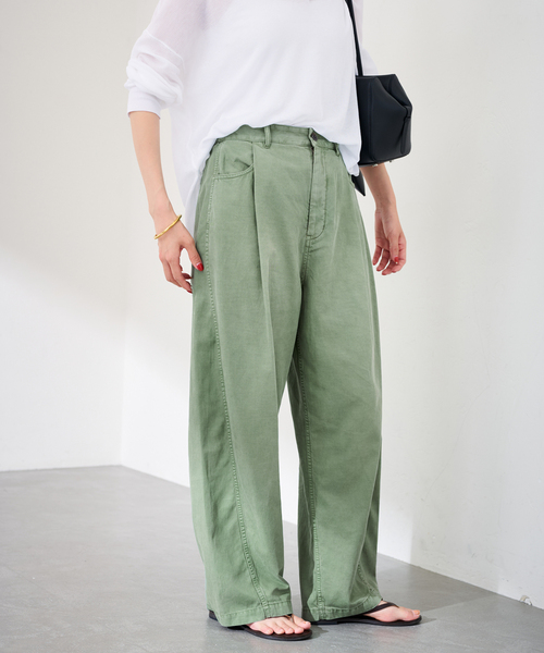 FRAMeWORK(フレームワーク)の「GARMENT DYEDカーブパンツ(その他パンツ・レディース・サックスブルー/グリーン・36/38/40)」の8枚目の写真