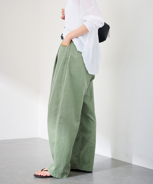 FRAMeWORK(フレームワーク)の「GARMENT DYEDカーブパンツ(その他パンツ・レディース・サックスブルー/グリーン・36/38/40)」の9枚目の写真