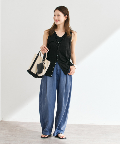 FRAMeWORK(フレームワーク)の「GARMENT DYEDカーブパンツ(その他パンツ・レディース・サックスブルー/グリーン・36/38/40)」の12枚目の写真