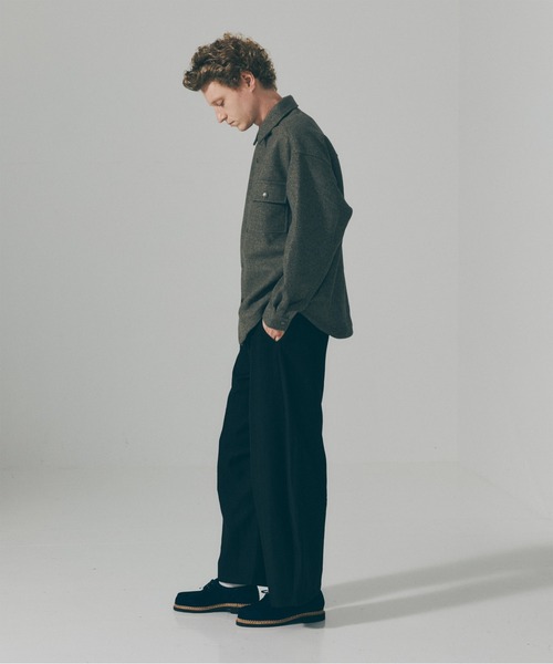 MAISON CLUB(メゾンクラブ)の「【MAISON CLUB】Long Flap Pocket Wide Slacks / ロングフラップポケット ワイドスラックス SNF(スラックス・メンズ・ブラック・M/L)」の6枚目の写真