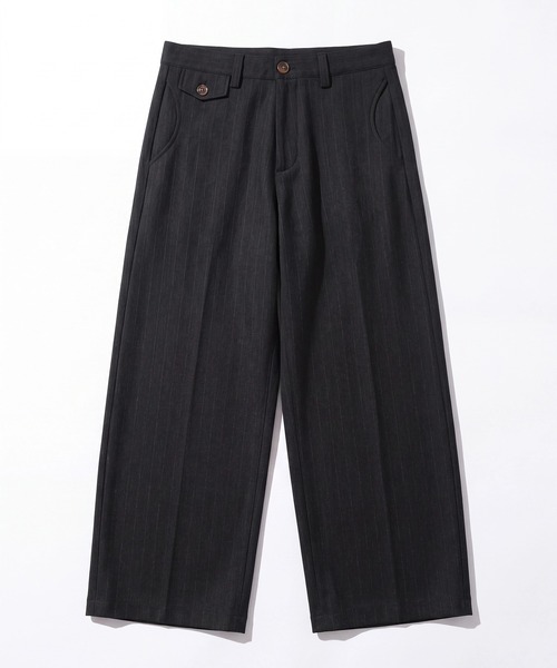 MAISON CLUB(メゾンクラブ)の「【MAISON CLUB】Long Flap Pocket Wide Slacks / ロングフラップポケット ワイドスラックス SNF(スラックス・メンズ・ブラック・M/L)」の9枚目の写真