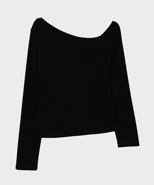 BLACKUP（ブラックアップ）の「[MADE] ルネリーワンショルダー長袖Tシャツ（Tシャツ/カットソー・レディース・パープル/ブラック/グリーン・FREE）」の20枚目の写真