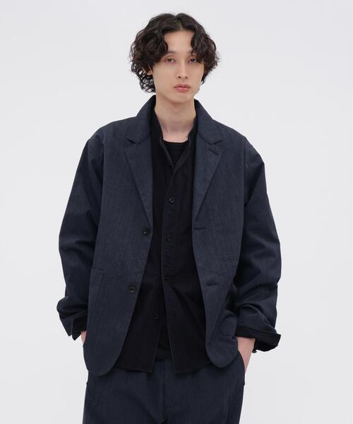 MHL.(エムエイチエル)の「WOOL COTTON TWILL(テーラードジャケット・メンズ・グレー/ネイビー・SMALL/MEDIUM/LARGE)」の1枚目の写真