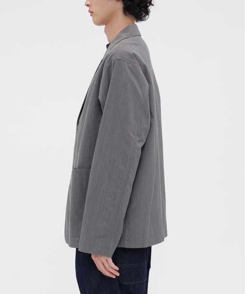 MHL.(エムエイチエル)の「WOOL COTTON TWILL(テーラードジャケット・メンズ・グレー/ネイビー・SMALL/MEDIUM/LARGE)」の4枚目の写真
